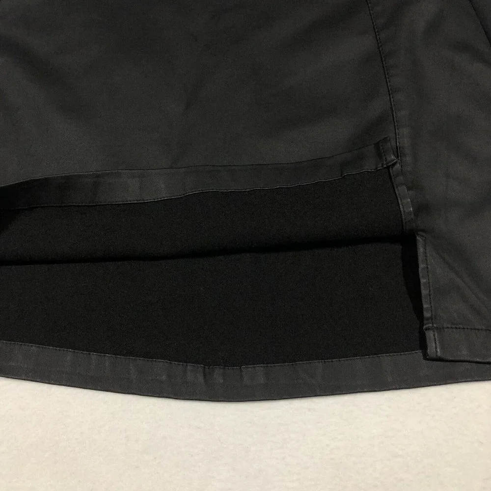NEW Indigo Rising Womens Medium Black Side Slit Coated Skirt NWT $48 Francesca’s - Picture 8 of 10